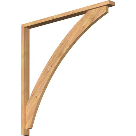 Ekena Millwork Thorton Block Smooth Bracket w/ Offset Brace, Western Red Cedar, 3 1/2"W x 48"D x 48"H BKT0402X48X48THR05SWR